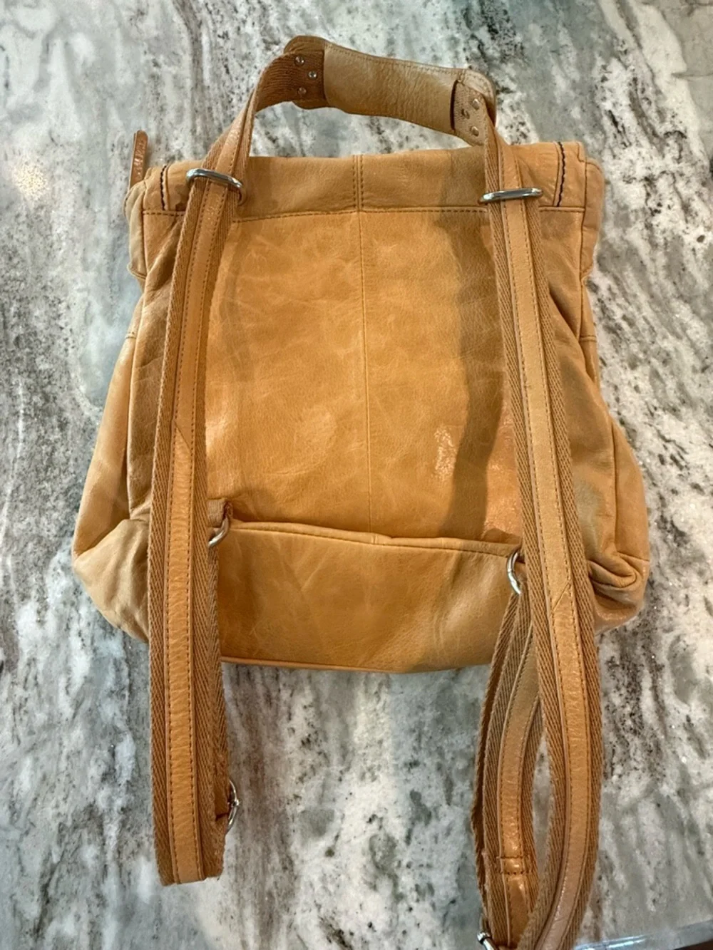 The Sak Leather Convertible Crossbody/Backpack - Mustard